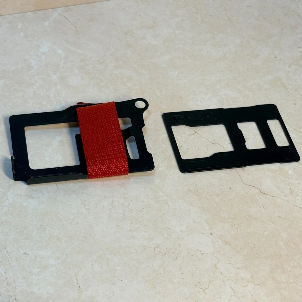 Trayvax Armored Summit Wallet Black Red Minimalist RFID Tactical Card Holder USA